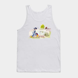 Adventures of a Child playing on the farm. Tank Top